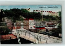 W5600 Barmen Haspelerbrücke ca 1920 AK Schwebebahn