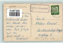 57641 W5231 Oberlahr , Westerw - Gasthaus Wiedschänke - Landpoststempel Döttesfeld