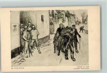 Flüchtlinge, Soldaten schauen zu - Scene in the invaded Provinces Propaganda WK I