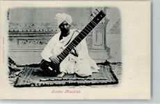 Hindoo Musiker, Musikinstrument, AK Volkstypen / Brauchtum Indien