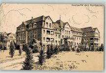 Greiffenberg Gryfow Slaski 1917 Künstlerkarte Birkenhof Kurhaus - Federzeichnung - Schlesien