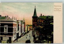 24937 W2390 Flensburg 1906 - Rathaus-Straße mit dem Stadttheater