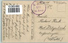 Vic Die alte bischöfliche Münze - Feldpoststempel L.J.R. 122 11. Komp. Feldpoststempel WK I