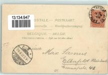 Antwerpen Anvers 1897 Gebrauchsspuren Banque nationale Theatre Flamand Monument