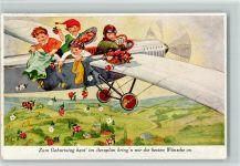 Geburtstagswünsche Blumen Glückwunsch Flugzeug