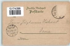 Schwarzatal 1896 Gebrauchsspuren Fürst Bismark-Höhe bei Sitzendorf Lithographie