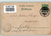 O1193 Treptow Gruss aus Gewerbeausstellung 1896 Lithographie