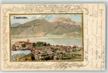 83684 W8180 Tegernsee 1905 Prägedruck Der Tegernsee Passepartout
