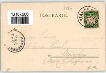 82319 W8130 Starnberg 1899 Künstlerkarte Starnberger See Kirche Berge sign. R. Lipps