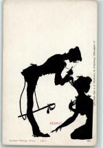 Jaques Philipp Kunstverlag Wien - LIX/ 3 Scherenschnitt Verlag 1900 Gebrauchsspuren