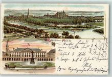 57000 Metz 1900 Lithographie Gruss aus Theater AK