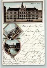 Antwerpen Anvers 1896 - Gruss aus - Hotel de Ville AK