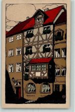 W8500 Nürnberg sign Hans Sachs Haus Künstlersteindruck