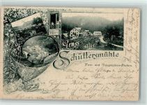 91278 W8573 Schüttersmühle 1899 Künstlerkarte Gruss aus - sign Hans Braun