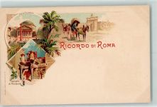 00100 Roma Lithographie Pantheon Tempio di Minerva