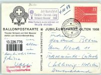 Ballonpostkarte Theodor Schaeck und Emil Meissner starten zum Gordon-Benett-Sieg Ballon Mungg Sandsäcke Gordon-Bennett-Rennen Gebrauchsspuren