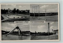 65428 W6090 Rüsselsheim 1949 - Schwimmbad AK