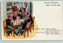Verlag WS+SB Nr. 1212 Neujahr Bier AK HGL