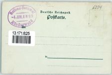 65385 W6220 Rüdesheim am Rhein 1899 Lithographie National-Denkmal Zahnradbahn Mäuseturm Burg Rheinstein Niederwald