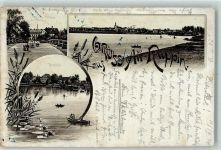 16816 O1952 Alt Ruppin 1894 Gebrauchsspuren Lithographie Vorläufer Druck 1890-1895 Neumühle