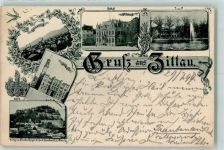 O8800 Zittau Vorläufer Druck 1890-1895 Rathaus K. Postamt Park Vorläufer Lithographie