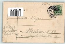 15537 O1252 Grünheide , Mark 1903 Gebrauchsspuren Pension Petersen