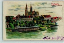Basel Bâle Gruss aus Verlag Gebr. Metz 8411 AK HGL, Verlag Meteor Lithographie