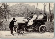 W1000 Berlin Mitte Automobil mit Drehkurbel AK Automobilausstellung 1911