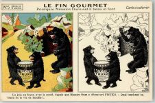 Le Fin Gourmet Fruxo Bären vermenschlicht Nr. 5 Serie AK Lebensmittel