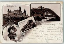 67600 Orschwiller Orschweiler 1892 Gebrauchsspuren Ruine Hoh-Königsburg Tracht Elsässerin Lithographie Vorläufer