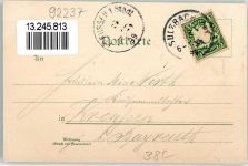 92237 W8458 Sulzbach-Rosenberg 1899 Gebrauchsspuren Kasernen Annaberg Bahnhof Lithographie