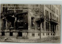 10115 W1000 Berlin Mitte 1919 Foto AK Zerstörungen am Polizeipräsidiums am Alexanderplatz während der Straßenkämpfe Generalstreik Fotograf Saulsohn