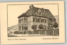 8600 Bruck an der Mur Foto AK ev. Pfarrhaus