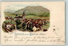 8630 Mariazell 1899 Lithographie Heiliger Brunnen