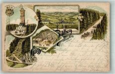 09456 O9300 Annaberg-Buchholz 1899 Lithographie Stadtwappen Aussichtsturm Pöhlberg Sandwerk
