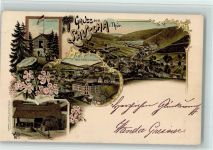 98724 O6426 Lauscha 1896 Lithographie Gruss aus - Ottmar Zieher , gute Erhaltung AK