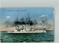 SMS Hessen zum Manöver auslaufend Marine WK I