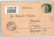 W5400 Ehrenbreitstein Raddampfer Rheinschiff Nr 36910 HGL 1900 Lithographie