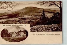 98631 O6102 Römhild Gebrauchsspuren Großer Gleichberg Hotel Waldhaus Foto AK