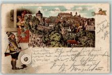 W8500 Nürnberg Bundesschießen 1897 AK Schützenfest 1897 Lithographie