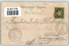 W8500 Nürnberg Bundesschießen 1897 AK Schützenfest 1897 Lithographie