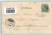 04651 O7232 Bad Lausigk 1901 Lithographie Badehaus Rathaus Kaiserl. Postamt Königl. Amtsgericht bahnhof