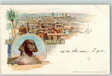 Kairo Cairo 1898 Lithographie Gruss aus