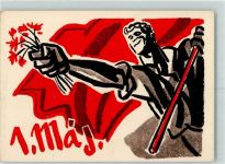 Antonin Pelc 1. Mai 1949 AK Arbeiterbewegung Künstlerkarte