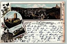 06648 O4804 Eckartsberga 1905 Lithographie Eckartsburg Eckartshaus Ratskeller