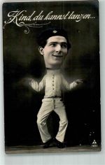 Kind du kannst tanzen - Soldat Photochemie 7831 Militär Humor WK I 1912 Fotomontage AK