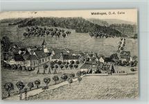 75378 W7263 Möttlingen , Württ 1914 Künstlerkarte Schöne Teilansicht AK
