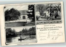 33829 W4807 Winkelshütten 1908 - Gasthaus Kruse Garten Veranda Badeanstalt Ruderkahn