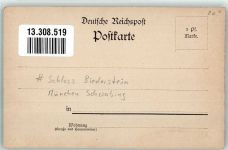 80331 W8000 Schwabing Foto AK Schloß Biederstein Ort handschriftlich Passepartout