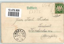 67752 W6759 Wolfstein , Pfalz 1908 Lithographie Seerosen Libelle
